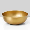 12in Wide Gold Iron Bowl