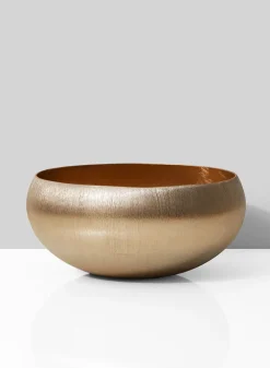 8in Wide Gold Iron Bowl