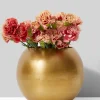 6in Wide Gold Iron Fishbowl Vase