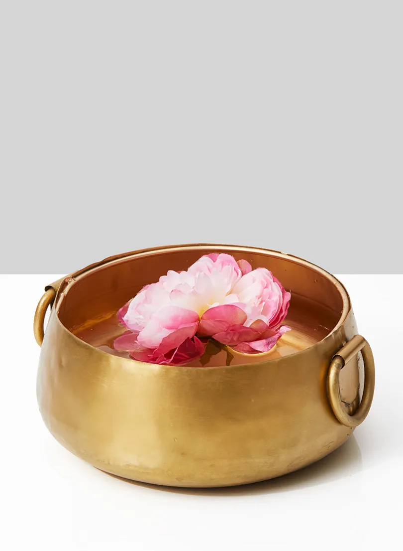 9in Wide Gold Iron Handi Bowl