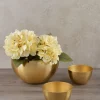 8in Wide Gold Metal Bowl