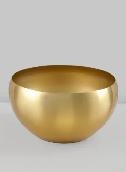 8in Wide Gold Metal Bowl