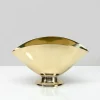 6.25in Wide Gold Oval Brass Bowl