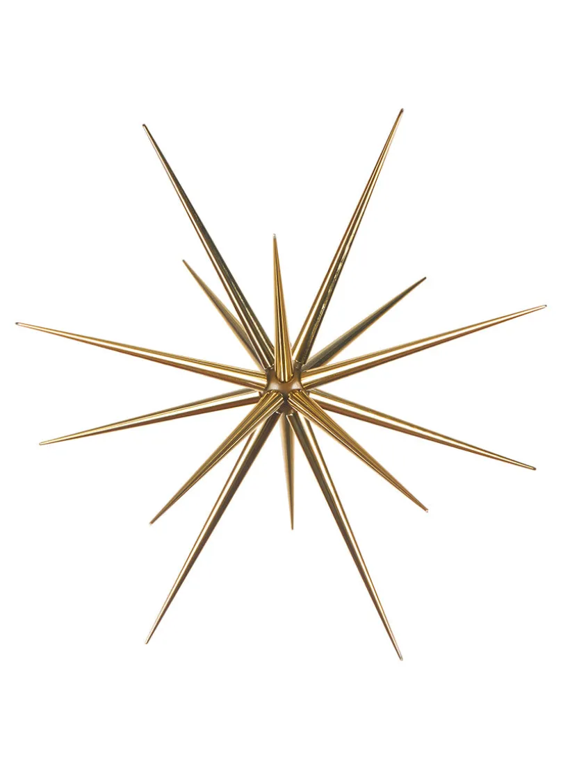 8in Wide Gold Starburst Ornament