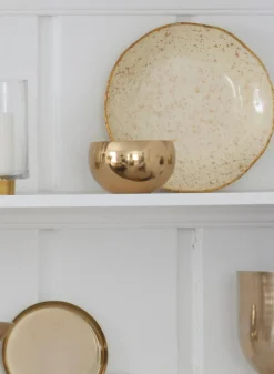 5.25in Wide Gold Steel Bowl