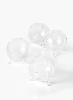 4in Wide Greenhouse Glass Bowl, Mini, Set of 4