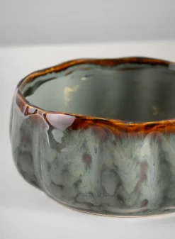 6.5in Wide Grey Glazed Leif Ceramic Bowl