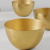 4.25in Wide Iron Gold Mini Bowls, Set of 4