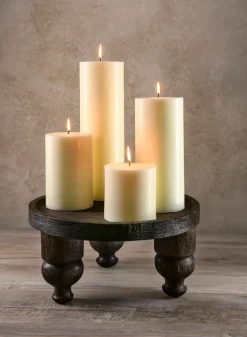 4in Wide Ivory Pillar Candle