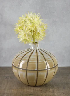7in Wide Izushi Handcrafted Deco Ceramic Vase