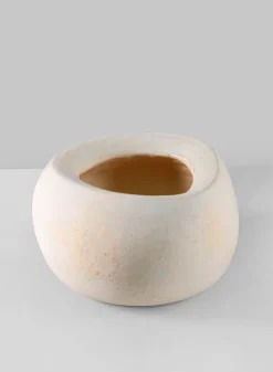 6in Wide Kasbah Natural Earth Tone Cement Bowl