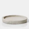 9.25in Wide Limestone Cement Saucer