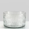 5.5in Wide Limoge Etched Low Glass Cylinder