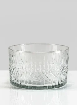 5.5in Wide Limoge Etched Low Glass Cylinder