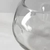 7.5in Wide Luster Dimpled Clear Fishbowl Glass Vase