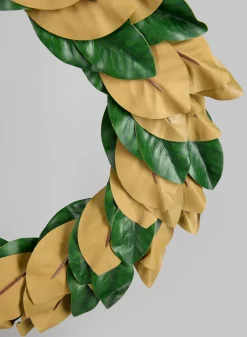 25in Wide Magnolia Leaf Wreath