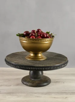 12in Wide Mahdi Brushed Black Cake Plate