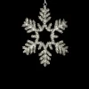 5.5in Wide Metal Bead Snowflake Ornament, Set of 6