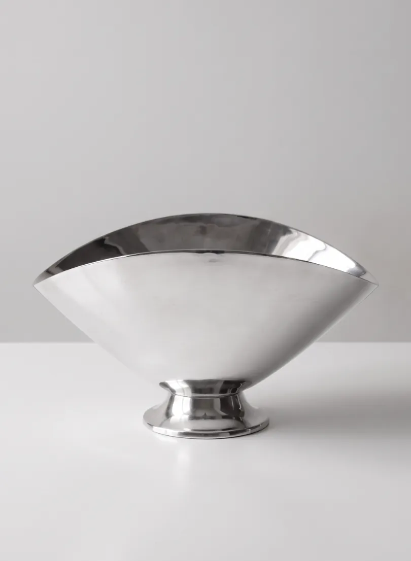 6.5in Wide Nickel Oval Bowl