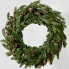 25in Wide Pine Wreath with Pine Cones