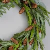 23in Wide Pine Wreath with Pine Cones