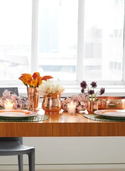 7in Wide Shallow Copper Plated Bowl