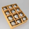 2.5in Wide Silver Mercury Glass Ornaments
