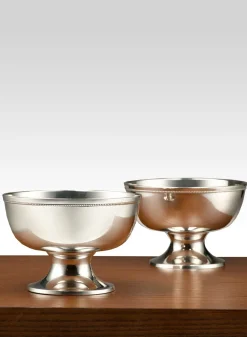 6in Wide Silver Metal Bowl