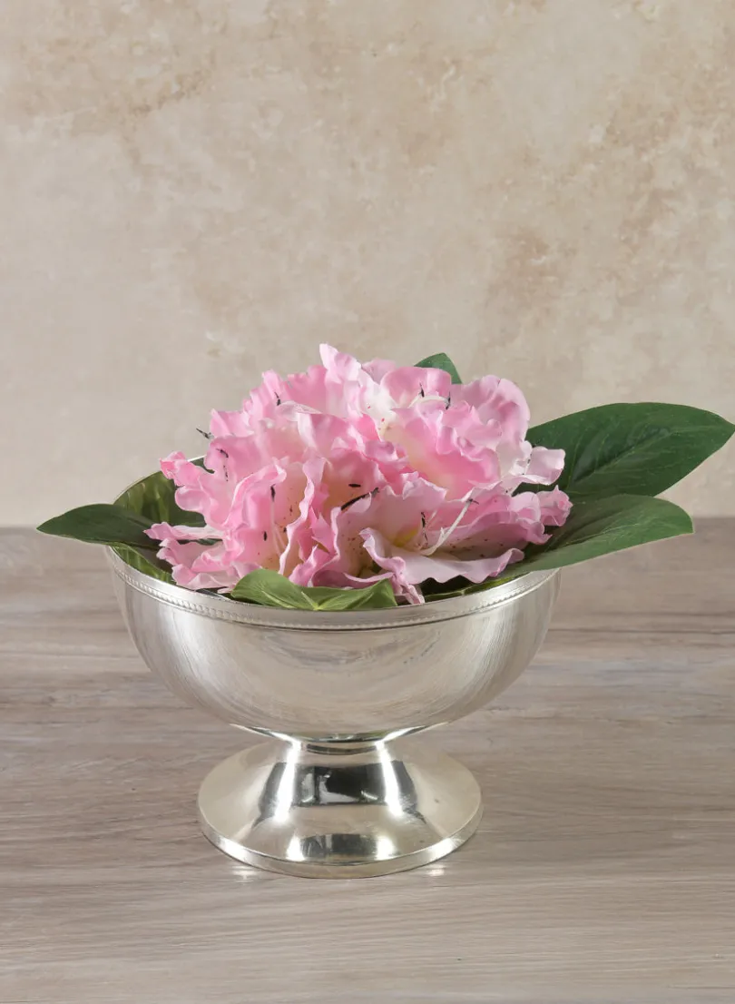 6in Wide Silver Metal Bowl