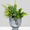 4.5in Wide Smoke Pleated Glass Bowl