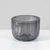 4in Wide Spray Grey Glass Crystal Bowl