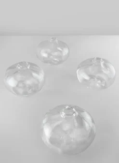 4in Wide Veroce Glass Vase, Mini, Set of 4