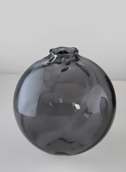 4in Wide Veroce Smoke Ball Glass Vase, Mini, Set of 4