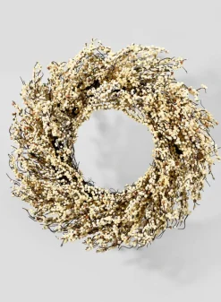 28in Wide White Berry Wreath