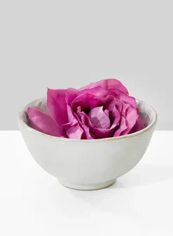 5in Wide White Ceramic Bowl