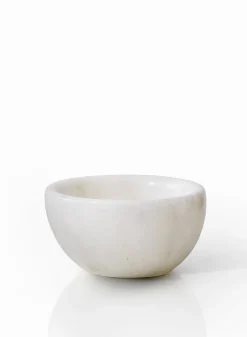 3in Wide White Mumtaz Marble Bowl, Set of 2