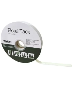 5/8in x 196ft White Floral Tack