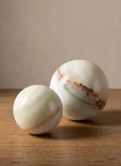 Khyber White Onyx Sphere Ball
