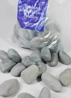 44lbs, Tumbled 3-5inch River Stones