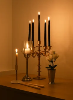 Luxe Amber Glass Candle Stick