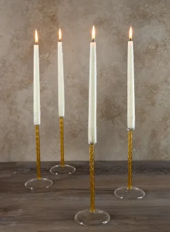 Luxe Amber Glass Candle Stick