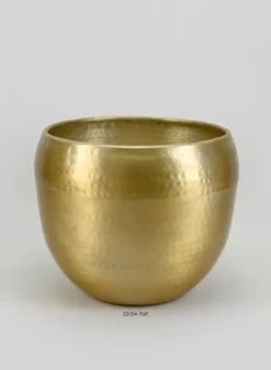 Madurai Brass Look Aluminum Indoor Garden Pot