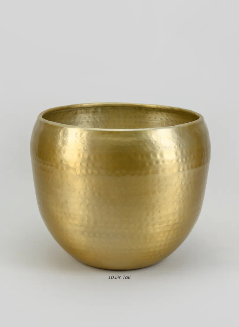 Madurai Brass Look Aluminum Indoor Garden Pot