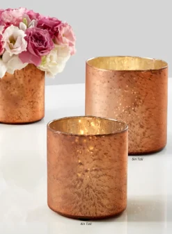Matte Copper Glass Cylinders