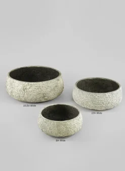 Mesquite Chalk Stone Moss Green Low Bowl