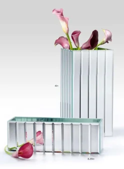 Mirror Strips Rectangle & Square Glass Vase