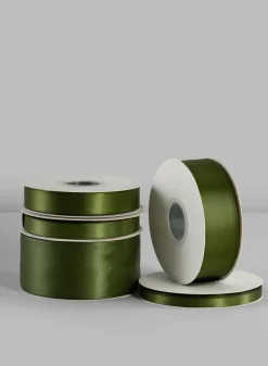 Moss Double Faced Satin Ribbon 50 Yard Spool