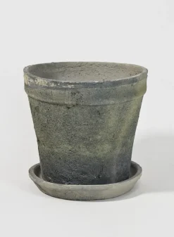 Mossed Blackstone Wide Rim Pot and Saucer