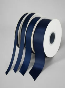 Navy Double Faced Satin Ribbon 50 Yard Spool