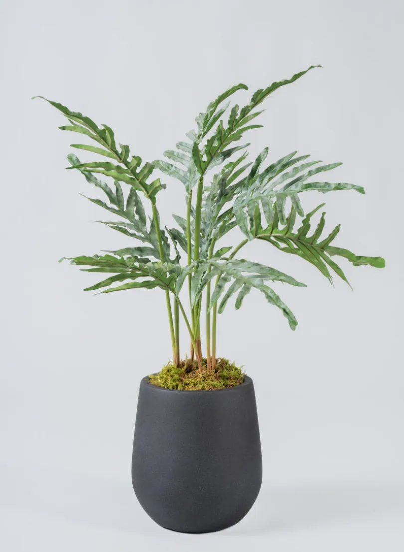 Palermo Black Real Look PVC Light Weight Bell Planter